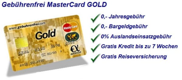 Gebührenfrei mastercard gold erfahrungen