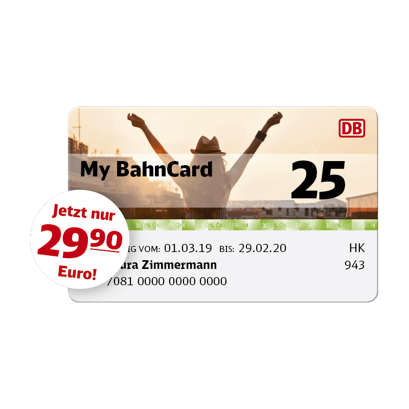 ? My BahnCard 25 ab 29,90€ (statt 39€) MonsterDealz.de