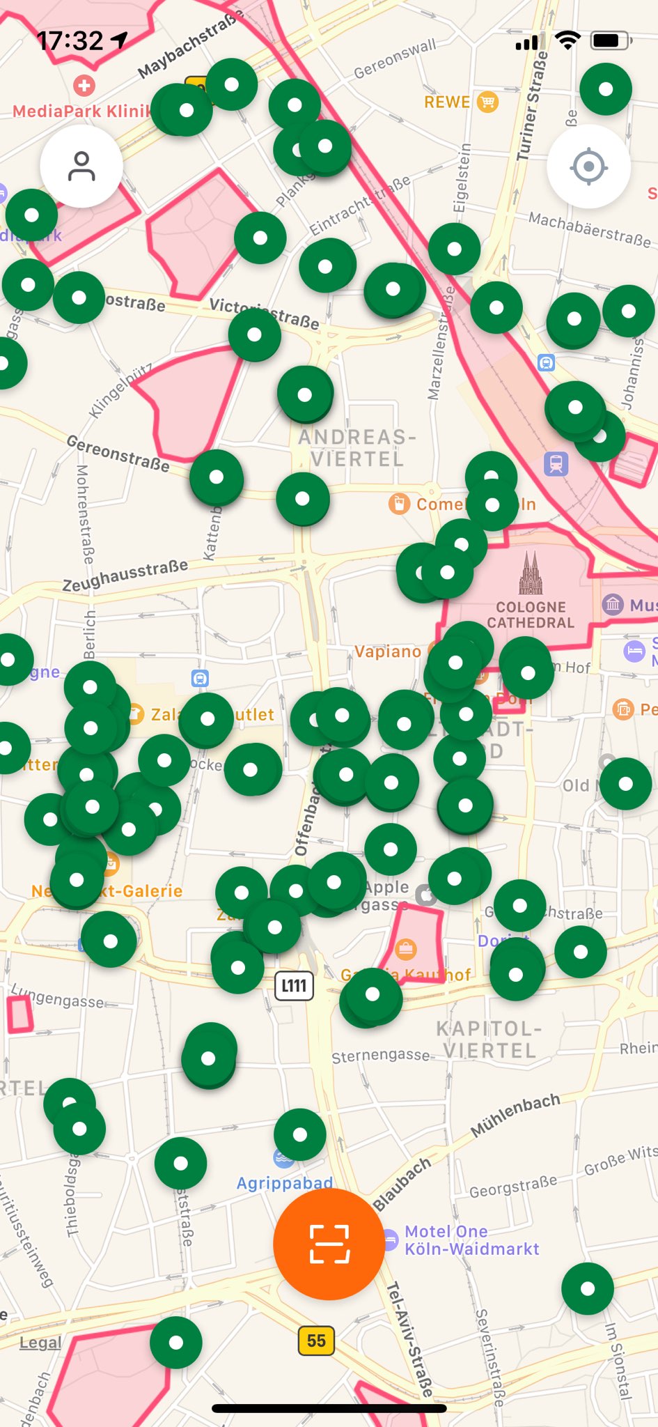 CIRC - E-Scooter - App - Stadtkarte