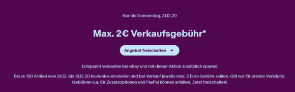 Ebay Max 2 Verkaufsgebuhren Bezahlen Dank Aktion