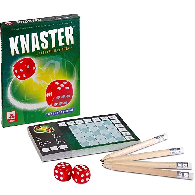 Knaster – Internationales Würfelspiel Für 2-6 Spieler, Ab 8 Jahren, Spielzeit Ca. 15 Minuten