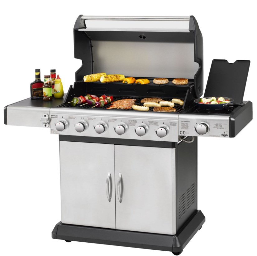El Fuego Deluxe EdelstahlGasgrill mit LEDReglern MonsterDealz.de