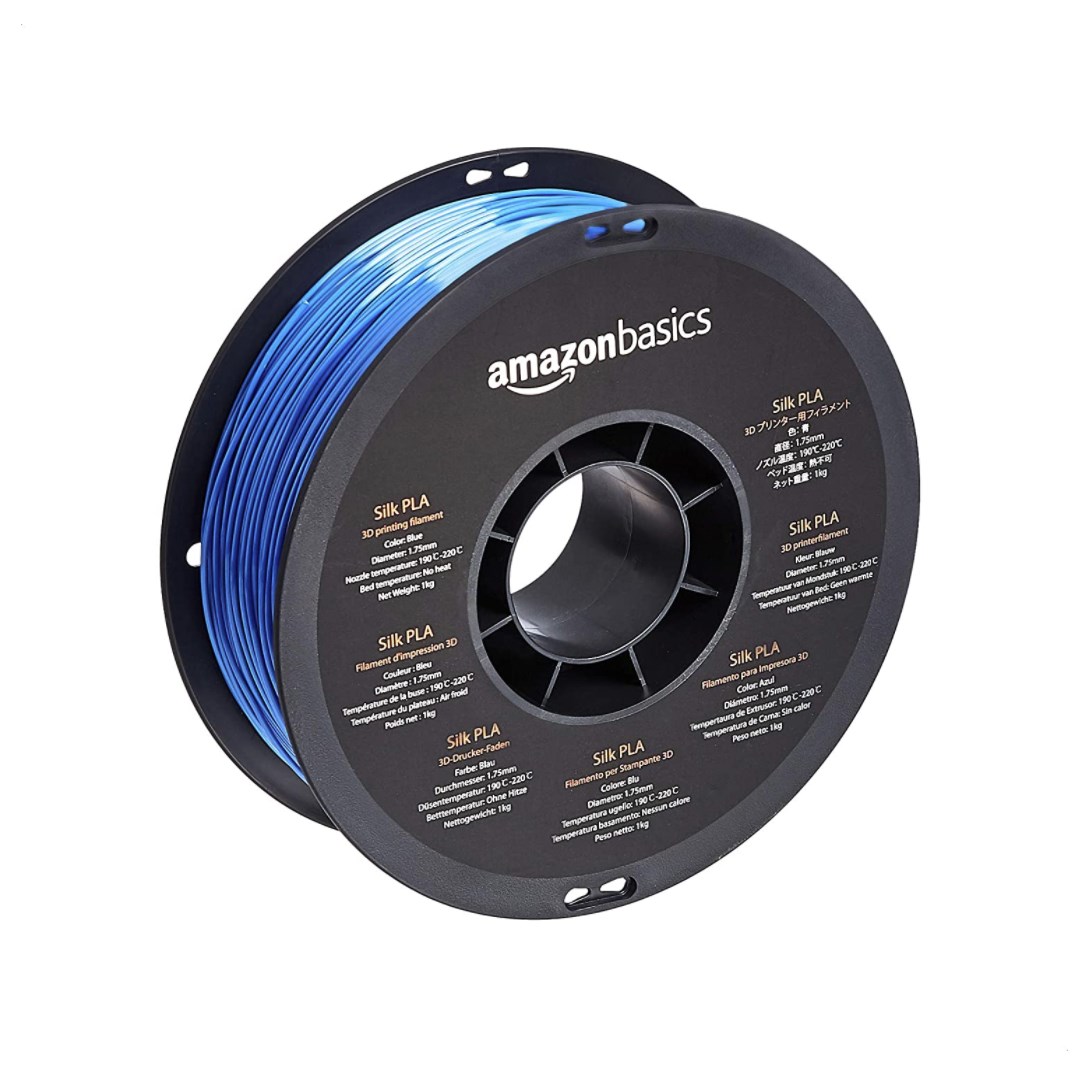 AmazonBasics SilkPLA Filament (Blau, 1KG) für 16,23€