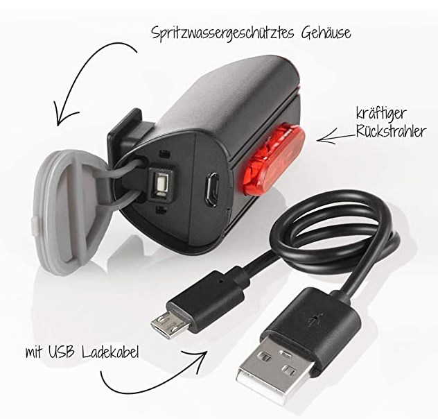 fischer twin fahrrad-rücklicht 360 bodenleuchte