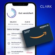 *TOP* Bis zu 300€ Amazon-Gutscheine für eure Versicherungen bei CLARK