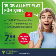 *KRASS* 15 GB LTE AllnetFlat (Vodafone) für 7,99€/Monat ohne AG!