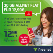 *TIPP* 30GB LTE + Alles-Flat im Vodafone-Netz für 12,99€/Monat inkl. VoLTE / eSIM