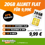 *BESTPREIS VODAFONE-KNALLER* 20GB LTE + Alles-Flat für 9,99€/Monat - 0€ AG