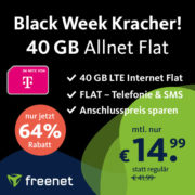 *TARIF DES JAHRES!* 40 GB Telekom Allnet Flat für 14,99€/Monat - ohne AG!