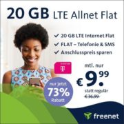 *ENDET TELEKOM-KNALLER 0€ AG* 20GB LTE Allnet-Flat (VoLTE , WLAN Call, eSIM) für nur 9,99€/Monat