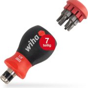 Wiha 38048 Stubby Bithalter SET - 6-in-1, Kompakt, Mit Soft-Grip, Für Enge Räume