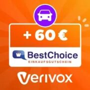 🚗 Verivox: Kfz-Versicherung wechseln + 60€ BestChoice-/Amazon.de-Gutschein*