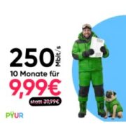 ⏰ 🤑 200€ Bonus für PŸUR 250Mbit/s Leitung 😎 die ersten 10 Monate für 9,99€ mtl.