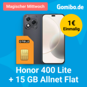 Honor 400 Lite 8GB/256GB + 15GB 4G + Alles-Flat im Vodafone-Netz für 14,99€/Monat - eff. 5,86€/Monat