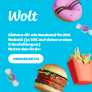 🍔 *TOP* Wolt: 20€ Rabatt auf die ersten zwei Bestellungen - für Neukunden 😍