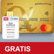 ⏰ Advanzia: Gebührenfreie Mastercard Gold + 50€ Bonus* + GRATIS Reiseversicherung + Gewinnspiel