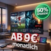 *TOP* 50% Rabatt auf waipu.tv inkl. Netflix - bereits ab 9€/Monat (statt 17,99€)