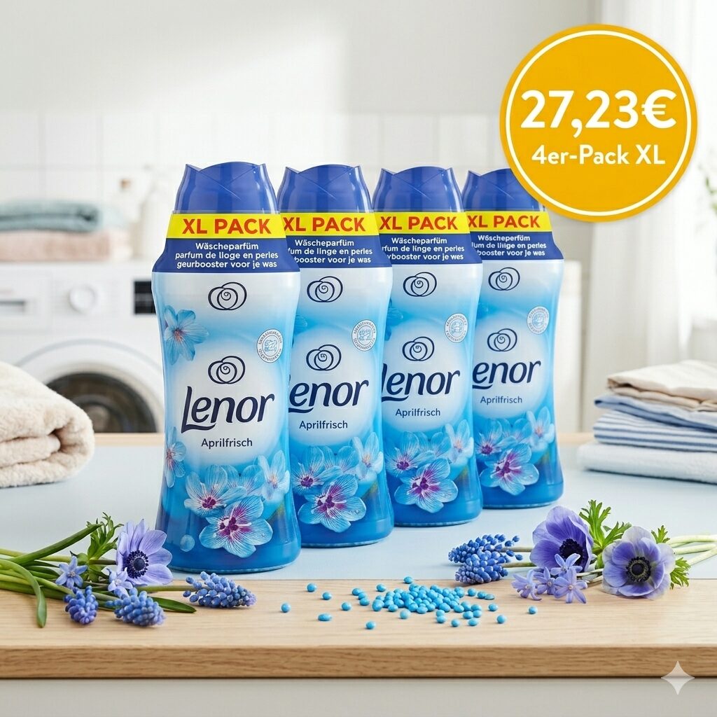 4x Lenor Wäscheparfüm Aprilfrisch XL für nur 27,23€