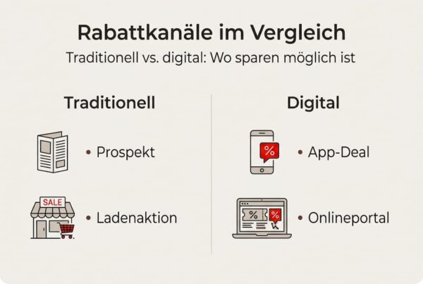 Infografik Rabattkanale traditionell und digital Infografik Rabattkanale traditionell und digital