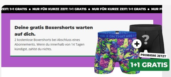 ON THAT ASS kostenlos Boxershorts Aktion