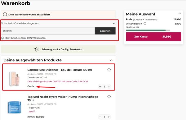 Yves Rocher Top-Angebot Übersicht mit dem aktuellen CRAZY26 Gutschein für kostenloses Beautyprodukt aus der Naturkosmetik