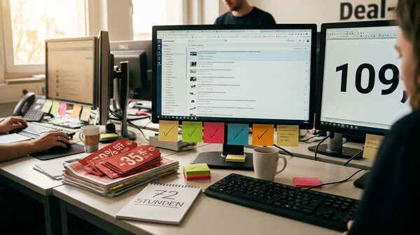 MonsterDealz Redaktion mit 109 Deals in 72 Stunden auf dem Monitor