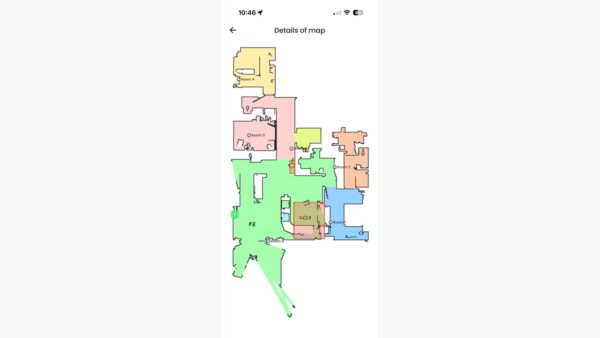 Lefant App interaktive Karte mit No-Go-Zonen und Raumeinteilung