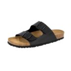 Lico Herren Bioline Hausschuh Schwarz Pantolette mit EVA-Fußbett