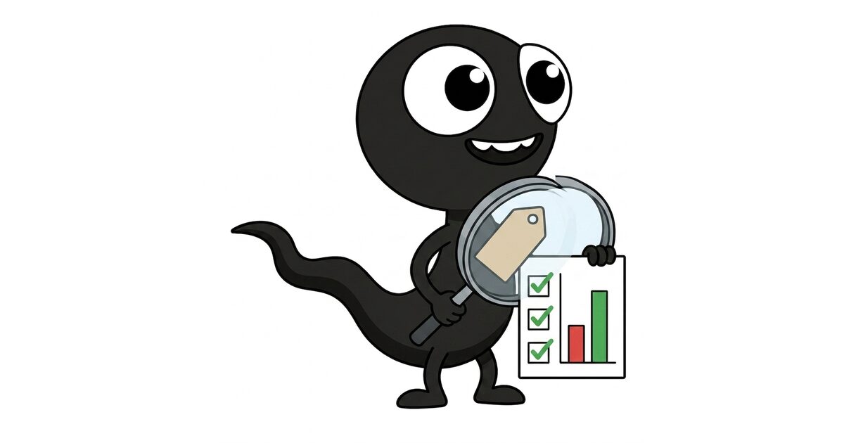 MonsterDealz-Monster prüft mit Lupe einen Preis, Checkliste und Preisvergleich – So prüfen wir Deals