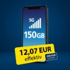 o2 Mobile L mit 150GB im O2-Netz fuer 24,99 Euro effektiv 12,07 Euro