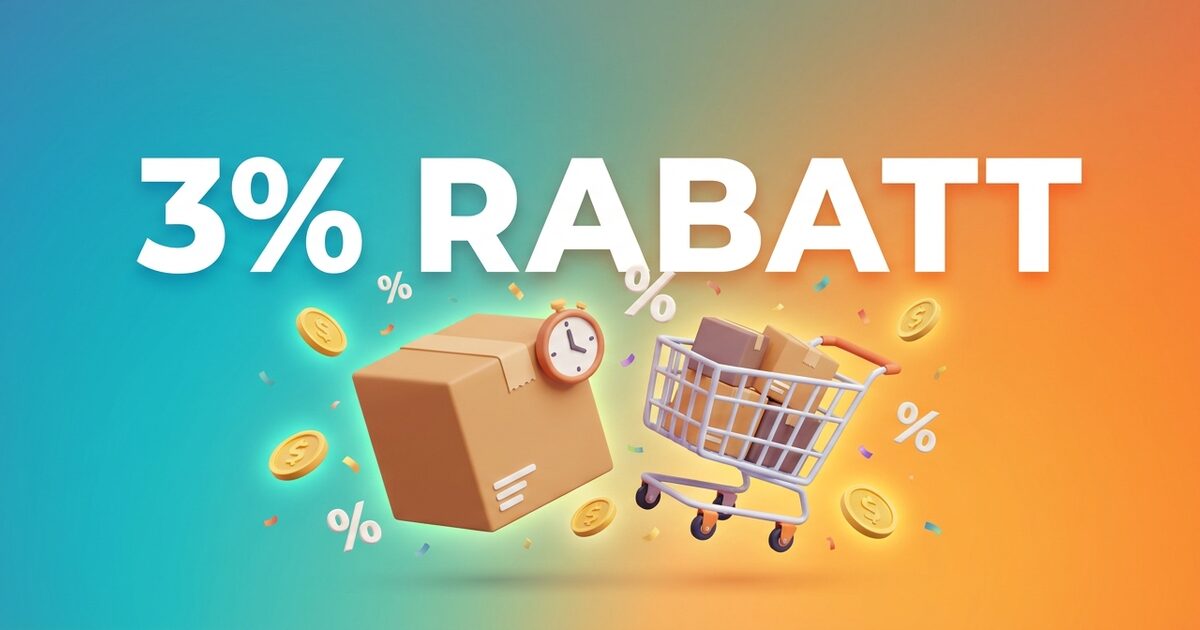 Amazon 3% Sofort-Rabatt mit Versand ohne Eile