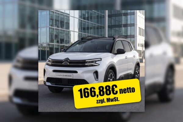 Citroën C5 Aircross MAX Gewerbeleasing für 166,88 Euro netto im Monat