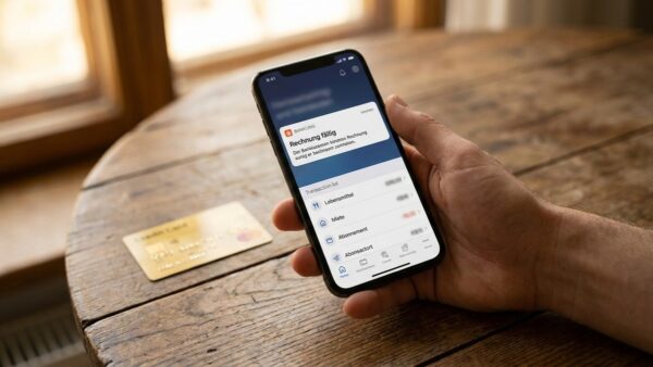 Advanzia App Login mit Umsatzübersicht am Smartphone