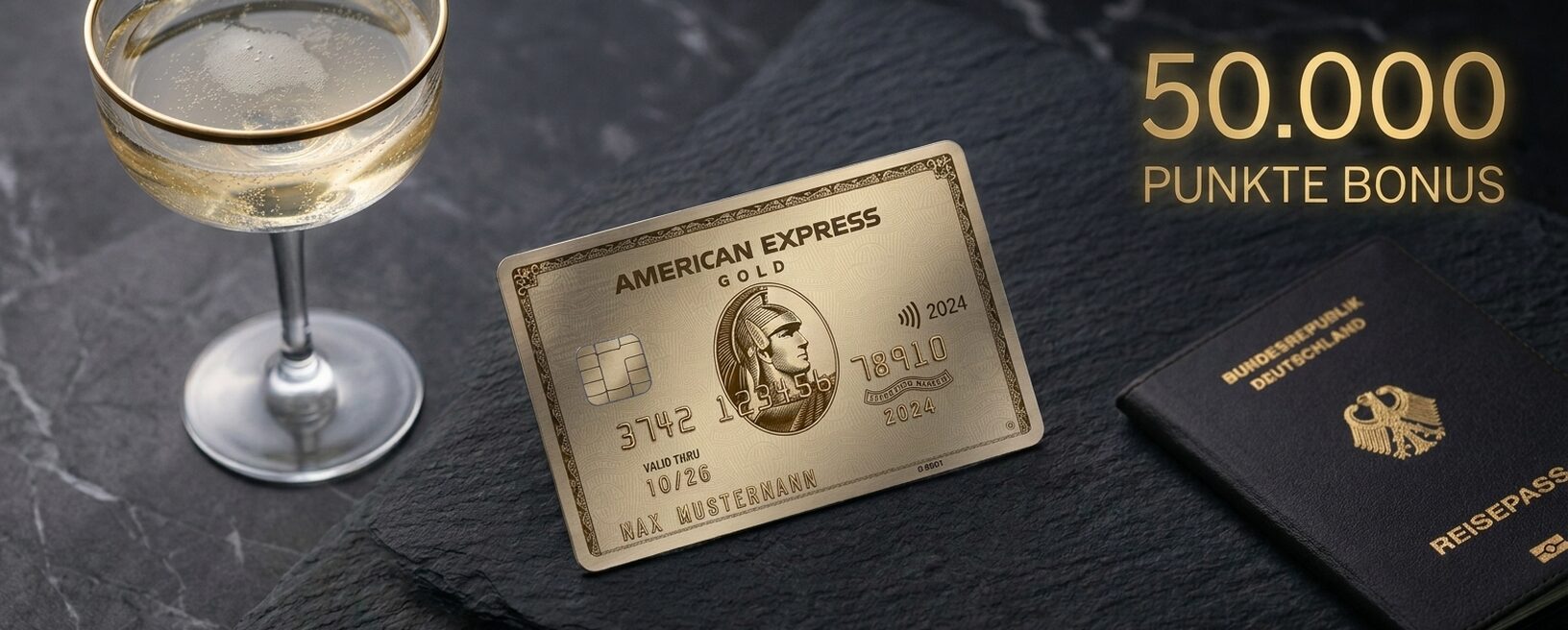 amex gold metall 50000 punkte banner American Express Gold Card aus Metall mit bis zu 50.000 Membership Rewards Punkte Bonus