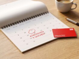 Kalender und BahnCard mit der Vier-Wochen-Kuendigungsfrist
