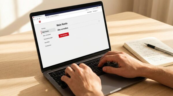 BILDplus kündigen Schritt für Schritt im Kundenkonto am Laptop