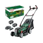 Bosch Akku-Rasenmäher UniversalRotak 2x18V-37-550 mit Ladegerät und 2 Akkus 4,0 Ah