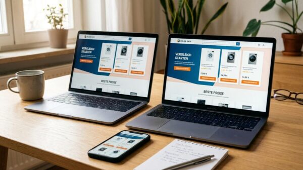 bware anbieter vergleich Anbieter-Vergleich für B-Ware und refurbished Geräte auf mehreren Laptop-Bildschirmen