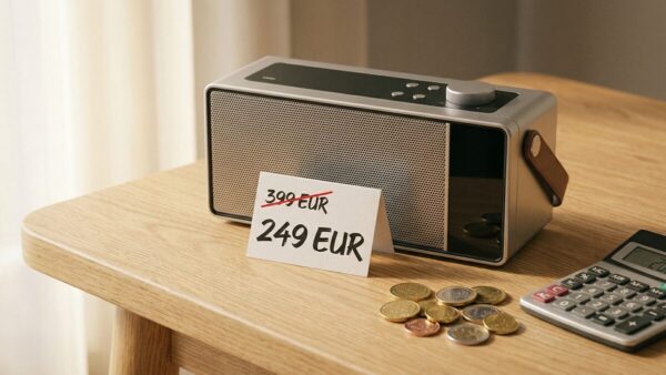 bware sparen tricks B-Ware sparen: Preisschild mit durchgestrichenem Neupreis und gĂĽnstigerem B-Ware-Preis