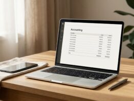 Laptop mit Kontoseite Sport-Abo kuendigen