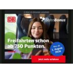 Deutsche Bahn BahnBonus Freifahrt ab 750 Punkte
