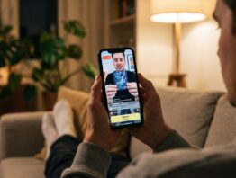 eBay Live Stream auf dem Smartphone im Wohnzimmer ansehen