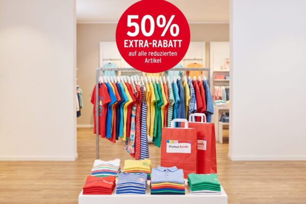 Ernsting's family Sale: 50% Extra-Rabatt auf alle reduzierten Artikel