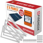 FIREND 4x Solarmodul Halterung 1180mm Set Profil 40x28x3 für 2 Solarpanels Balkonkraftwerk