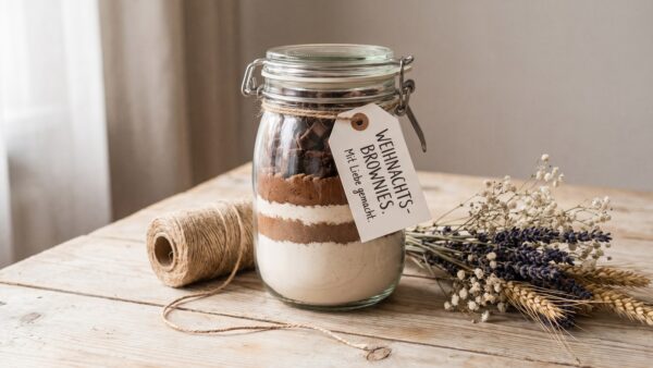 geschenke selbstgemacht Selbstgemachtes Geschenk im Einmachglas mit handbeschriftetem Etikett