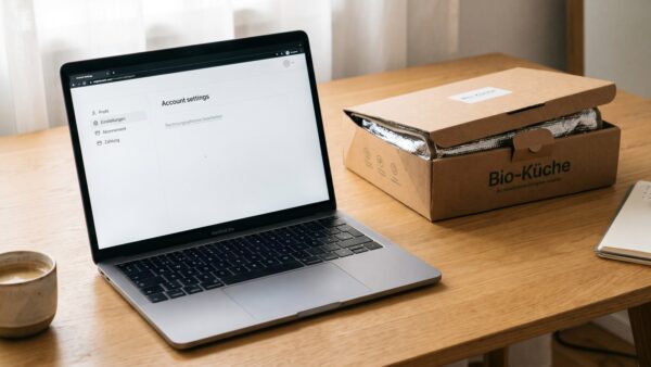 hellofresh kuendigen a HelloFresh im Kundenkonto am Laptop kündigen