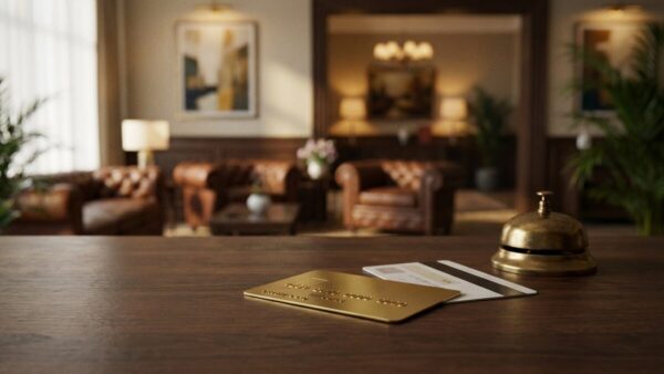 hilton karte 60000 punkte bonus Goldene Kreditkarte mit 60.000 Punkten Willkommensbonus an der Hotelrezeption