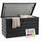 Juskys Metall Aufbewahrungsbox Limani 380 Liter Gartenbox