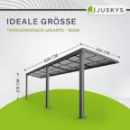 Juskys Terrassendach Jakarta 6x3 m Schiebedach