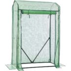 LARMNEE Tomaten-Gewaechshaus 100x50x150 cm Foliengewaechshaus mit Spitzdach